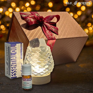 Blu Scents Golden Aura Christmas Gift - Bliss cheering mood crystal raw stone