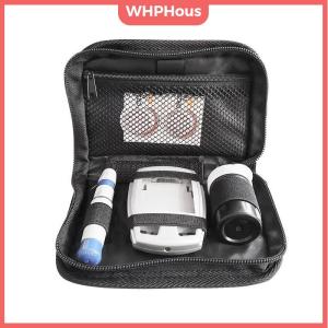 WHPHous Portable Blood Glucose Meter Storage Bag Household Blood Pressure And Oxygen Meter Carrier Organizer Black Zipper Storage Bag