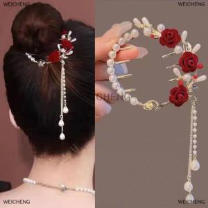 [COD] WEICHENG Elegant Hair Claw Head Ponytail Buckle Ponytail Buckle Rhinestone Tassel Shark Clip Hairband Hair Clip Headdress