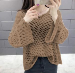 Blouse Rajut Messy Jaring / Pakaian Wanita / Atasan Wanita / Atasan Rajut PREMIUM / Blus Rajut Jaring / Blus Rajut Bolong Bolong / Atasan Model Jaring / PREMIUM QUALITY