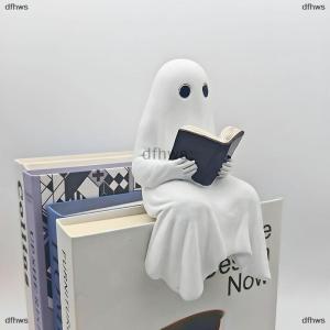 [COD] dfhws ฟิกเกอร์ผีฮาโลวีนรูปปั้นผีอ่านหนังสือเรซินผีนั่งรูปปั้นผีสำหรับอ่านหนังสือฮาโลวีนของตกแต่งสำนักงาน