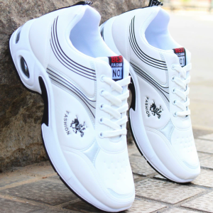 New Mens Korean Plus Size Leather Waterproof Sports Shoes Low Top Running Rubber Sports Shoes 39-46 Mens Casual Shoes