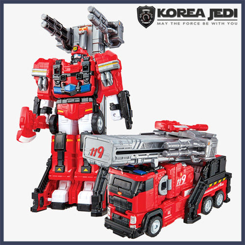 TOBOT BOOM Stage Transformer Robot Toy Play Set Red Fire Truck