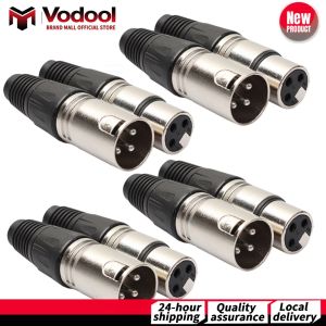 8pcs XLR Microphone Cable Connectors for Studio and Stage Microphone Wiring