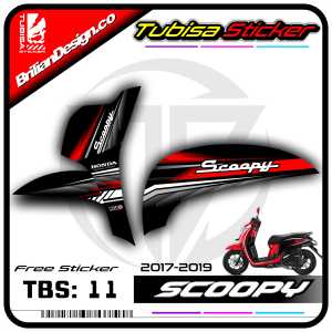Sticker Striping Variasi Scoopy New 2017/2020 - Decal Stiker Variasi Motor Scoopy New. TBS.11
