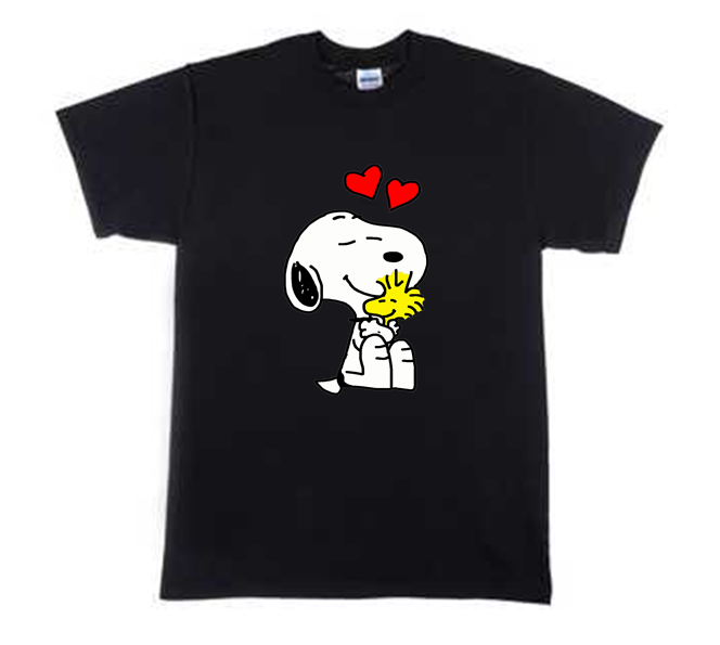 Snoopy with Woodstock Cartoon Gildan T-Shirt Cotton Unisex Shirt High ...