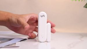 SMATRUL Tuya Smart WiFi wireless door Windows security entry alarm system with magnetic sensor for home office detection sound and light alarm Smart life APP work with Alexa Home