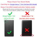 Nexus 7 2ndปกหนังสมาร์ทสำหรับAsus Google Nexus 7 FHD 2nd (2nd Gen.2013) อัลตร้าสลิมพลิกหนังสือกรณีแม่เหล็กอัตโนมัตินอน. 