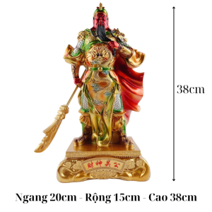 Tượng Quan Vũ/ Quan Công chất liệu Composite sơn tĩnh điện cao cấp hàng thủ công mỹ nghệ tinh xảo nhập khẩu
