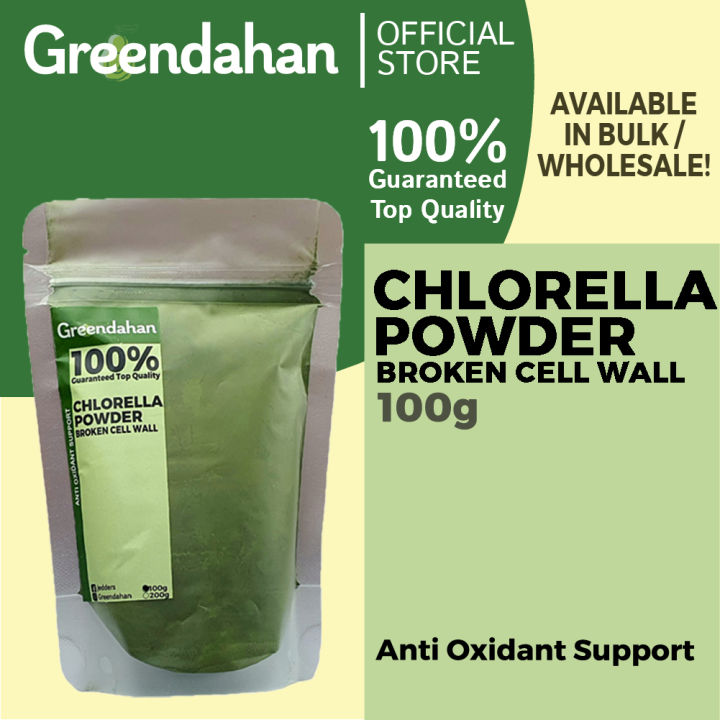 Greendahan Chlorella Powder 100g 200g Super Food, Broken Cell Wall