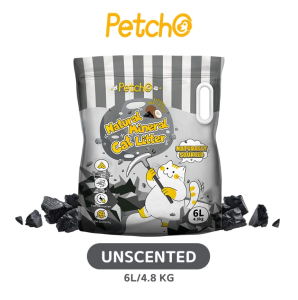 Petcho ทรายแมวภูเขาไฟ 6L ดับกลิ่นได้ดีเยี่ยม 100% จากธรรมชาติ ฝุ่นละอองต่ำ Natural Mineral Cat Litter