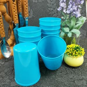 10PCS (8OZ) PLASTIC TUMBLERS COLORFUL DRINKING TUMBLER UNBREAKABLE PLASTIC CUP RESTAURANT TUMBLER