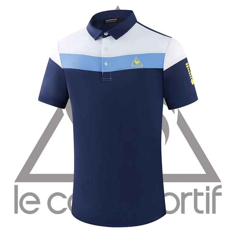 Le coq sportif GOLF Clothing Men s Short Sleeved T Shirt POLO Shirt Summer Sports Color Matching Quick Drying Breathable Ball Clothes Lazada