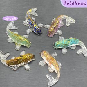 Joldhans Pha lê đá sỏi may mắn Cá Koi bức tượng nhựa nhỏ thạch anh ưa thích cá chép bức tượng trang trí nội thất bàn trang trí quà tặng