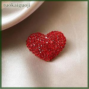 tuokaiguoji Full Of  Red Love Brooches High-end Womens Corsage Pins Fixed Clothes And A Sense Of Niche Design