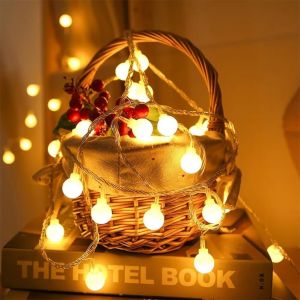 3/6/10 M LED Fairy String Lights Bulb Ball Lamp Outdoor Waterproof Tent Lights Christmas Wedding Party Decor