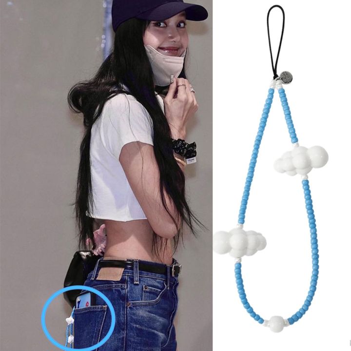 akula store】INS Blackpink Lisa Korean Style Cloud Blue Mobile