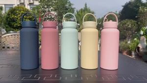 SG Ready Stock Large Capacity 1L Stainless Steel Portable Water Bottle Wide Mouth Outdoor Thermal Vacuum Flask Gift