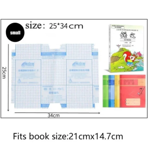 【FREE GIFT】10/20/30 Sheets Transparent Self-adhesive Book Cover Wrapper Waterproof Film plastic cover for notebook School Supplies S/M/L Waterproof Film Diamond Wrapper for Books