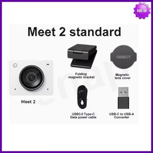 Obbot พบกับเว็บแคม4K ที่ขับเคลื่อนด้วย AI 2ช่องพร้อมไมค์รอบทิศทางแบบคู่กรอบ AI และออโต้โฟกัส60สำหรับการสตรีมภาพต่อวินาทีการประชุมการเล่นเกม