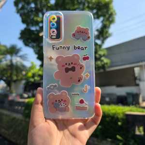 Case Hologram Fashion ( BEAR ) SAMSUNG A14 M14 A05S M34 M54 A24 A34 A54 A22 4G M22 M32 A13 4G A13 5G A04S A23 A72 A52 4G A52 5G A52S 5G A15 A25 5G A35 5G A55 5G Casing Hologram Aurora Markas Kesing