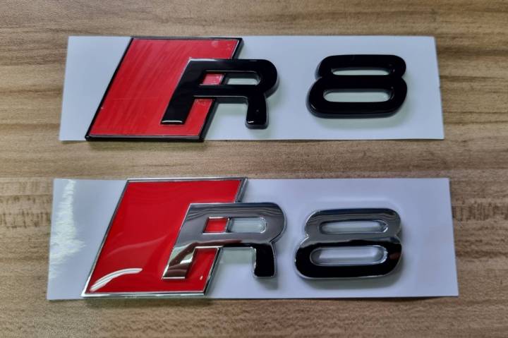 โลโก้ตัวอักษร อาร์แปด ออดี้ ไซส์ AUDI R8 4.2 V8 GT RWD Badge Rear Trunk ...