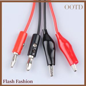 [Falsh F] 1PC nhiều mét thử nghiệm dẫn cáp dòng 100cm đôi kết thúc chuối cắm để Alligator Clip điện kết nối tự làm công cụ