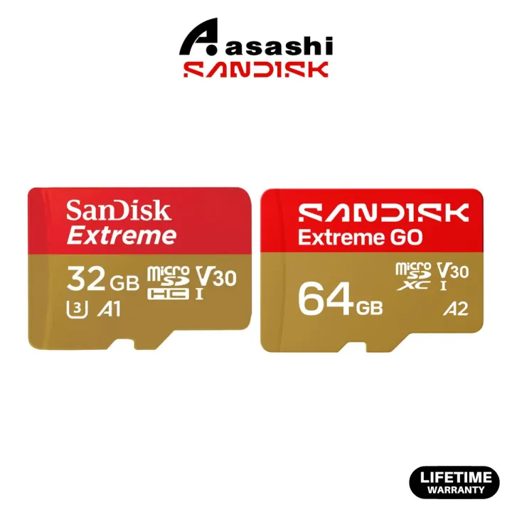 SanDisk Extreme / SanDisk Extreme GO UHS-I U3 V30 Class10 MicroSDHC/MicroSDXC Card NO ADAPTER SDSQX / SDSQXGN