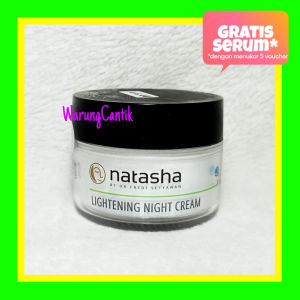 LIGHTNIGHTCR10 Natasha Skin Care Lightening Night Cream 10 gram by dr Fredi Setyawan Original Krim Malam Pencerah