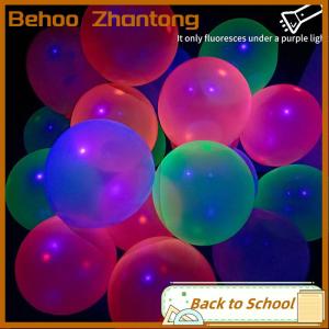 Behoo 10ชิ้นลูกโป่งเรืองแสงนีออนนำกลับมาใช้ใหม่ได้ในที่มืดบอลลูน10นิ้วสุขสันต์วันเกิดปาร์ตี้งานแต่งงาน DIY ฟลูออเรสเซนต์ซุ้ม