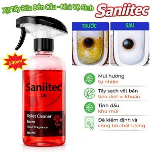 Chai Xịt Vệ Sinh Toilet Saniitec 500ml - Tẩy Rửa Bồn Cầu Khử Mùi Nhà Tắm Diệt Khuẩn Hiệu Quả