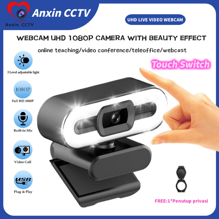 Original Impor】3-Level Led Ring Light Camera Laptop Usb Webcam