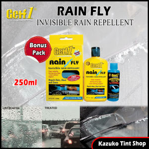 Getf1 Rain Fly Rain Repellant 250ml Glass Clear Clean Vision Water Repellent Penghalau Hujan Cermin Kereta Car Care 100% Original Ready Stock