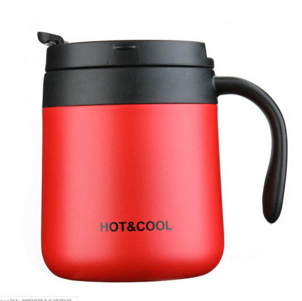 Handle 304 stainless steel insulated cup with cover Coffee Cup Mug ...