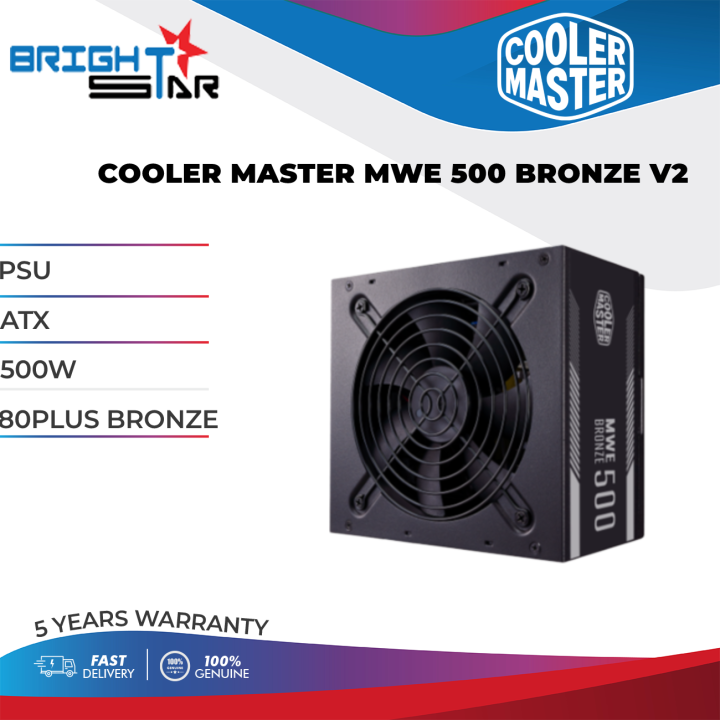 POWER SUPPLY UNIT COOLER MASTER MWE 500 BRONZE V2 / ATX / 500 WATT