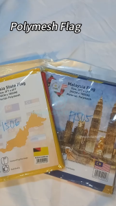 Polymesh Malaysia Flag /Polymesh Bendera Malaysia / Bendera Negeri Sembilan Flag / Bendera Polymesh Flag 马来西亚国旗 / 森美兰州旗 (3x6)