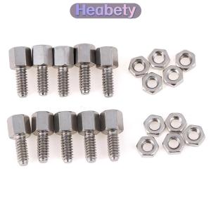 Heabety 10 Bộ Bu Lông & đai ốc đầu tiêu đề 5 + 7mm Vít nối tiếp D-Sub VGA