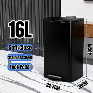 Large Capacity Stainless Steel Trash Can Kitchen Large Pedal Living Room Office Hotel Commercial 50L