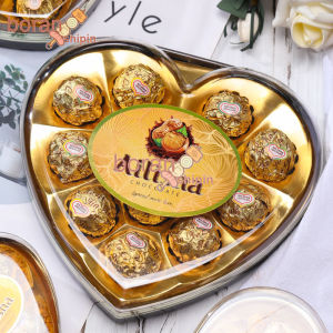 心形夹心巧克力礼盒装 Heart-shaped Sandwich Chocolate Gift Box Gift Candy Casual Wholesale