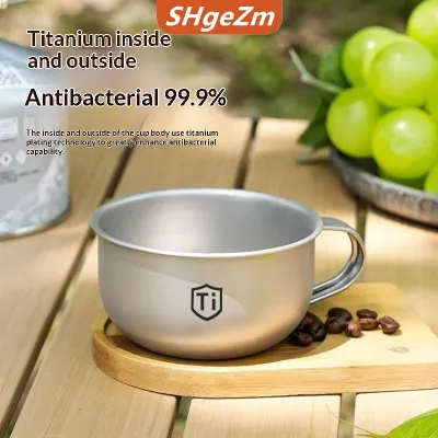 [COD] SHgeZm Mini cắm trại cốc nước hợp kim titan xách tay trà cốc cà phê thiết bị nhà bếp ngoài trời leo núi ly 80 220ml