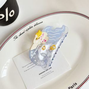 XINSU38 Geometry Cartoon Mermaid Hair Claw Lovely Novetly Acetic Acid Shark Clip Funny Ponytail Clip Creative Hair Claw Girls