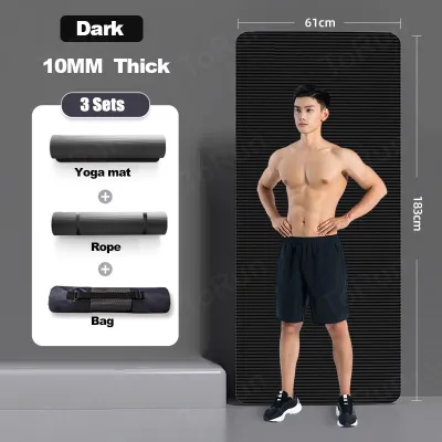 Yoga Mat 80CM Wide 10-12MM Thick Yoga Matt for Workout Excercise Mat for Men and Women