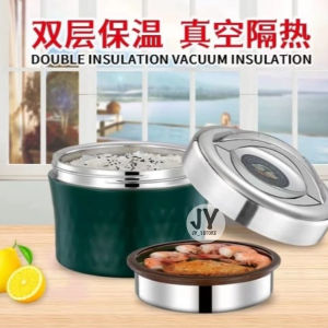 1PC  1L / 1.3L Thermos Thermal Lunch Box SUS 304 Stainless Steel 真空保温饭盒 Bekas Nasi Dua Tingkat