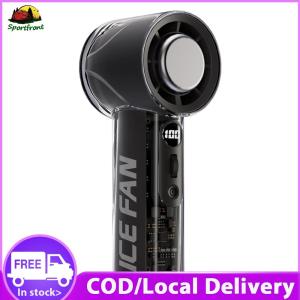 3000mAh Handheld Turbo Fan LED Digital Display Adjustable High-Speed Fan Rechargeable for Camping Hiking Outdoor Activities