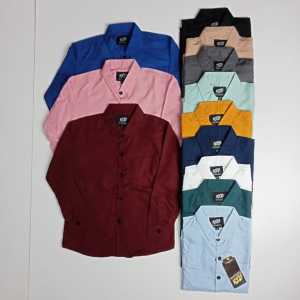 Kemeja Pria Polos Lengan Panjang Slimfit Casual Formal warna Sage green