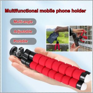 Cell Phone Holder Detachable Portable Tripod Multifunction Easy to Install Non-slip Soft Foot
