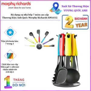 Bộ dụng cụ nhà bếp 7 món thương hiệu Morphy Richards RM1032 chất liệu gel silica chịu nhiệt cao an toàn dễ vệ sinh