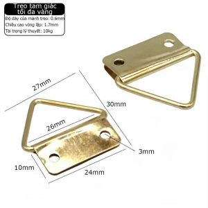 Set 10 bộ ốc vít và móc treo tranh ảnh khuy treo tranh móc tam giác gắn tranh phụkiện tranh treo tường+tặng vít-BAUHO