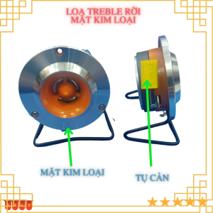 Đôi loa treble rời mặt kim loại màng ti tan kèm tụ gắn trực tiếp amli
