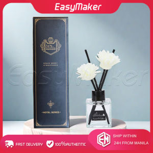 Premium Reed Diffuser Set with with Preserved Babys Breath & Cotton Stick 50ml Scent Fragrance Lavender Oil Diffuser for Bedroom Bathroom Home Décor